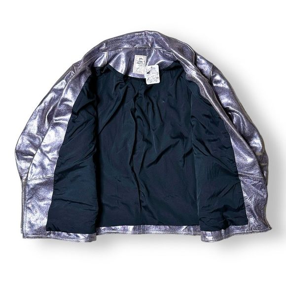 Free People x We The Free Jealousy Metallic Leather Moto Biker Jacket $698 - Picture 3 of 8